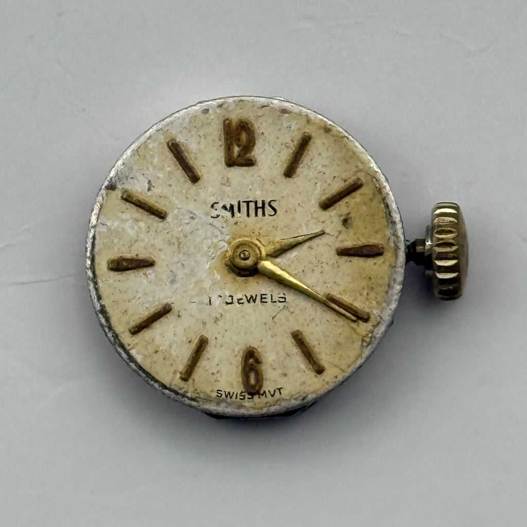 FE 68E4 Watch Movement Smiths 17 Jewels Swiss Manual Wind Parts Repair 13.1mm