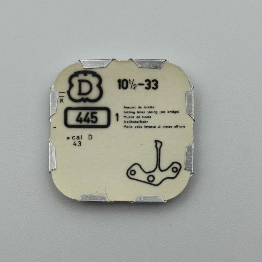 Derby 33 Setting Lever Spring - 10 1/2 - 445 - New Old Stock - Watch Parts