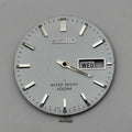Seiko V743-9AA8 Watch Dial 100M Silver Japan Vintage Spare Parts Repair 29.5mm