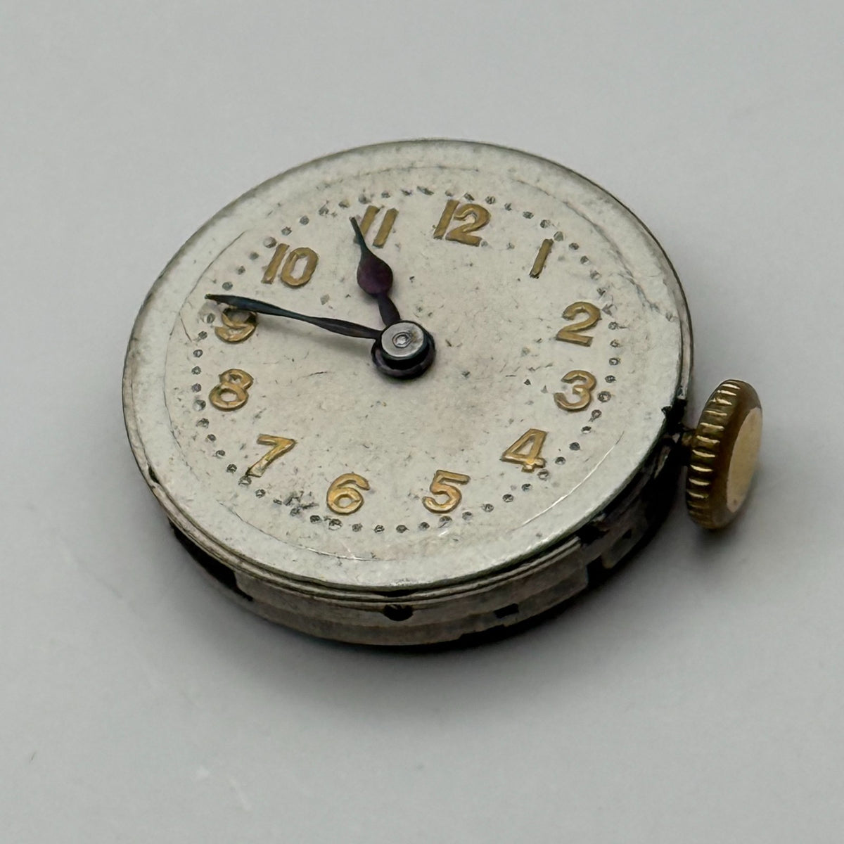 Unidentified Watch Movement Swan 15 Jewels Swiss Manual Wind Parts Repair 19.7mm