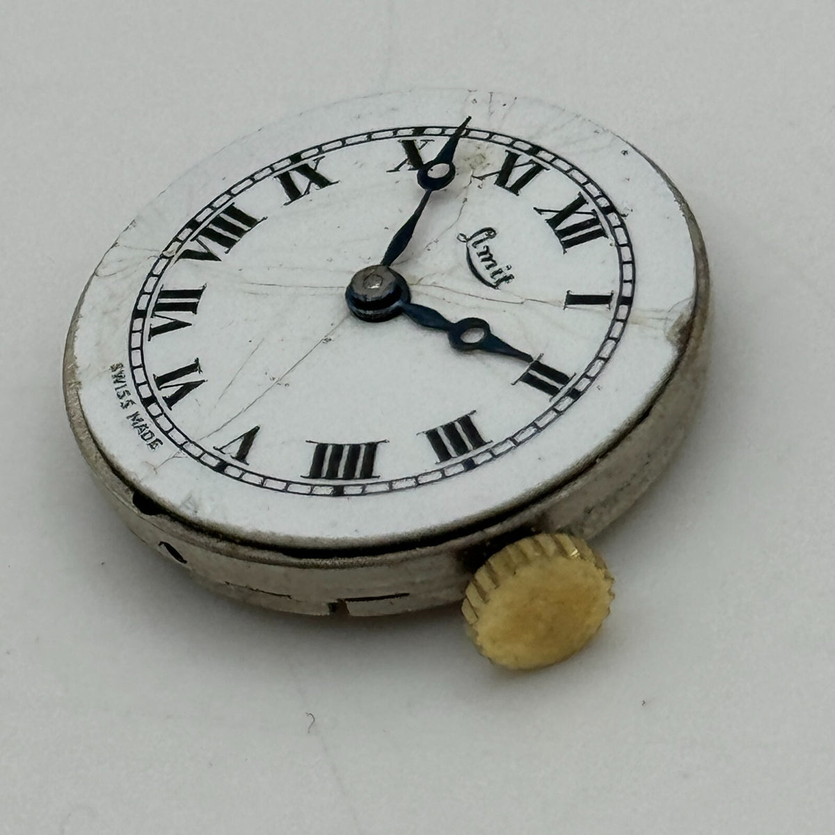 Revue Cal 78 Watch Movement - Roman Numerals - For Parts / Repair - 19.6mm