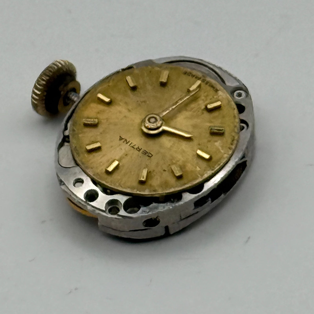 Certina 13-20 Watch Movement Ladies 17 Jewels Running Manual Wind Parts 15.5mm