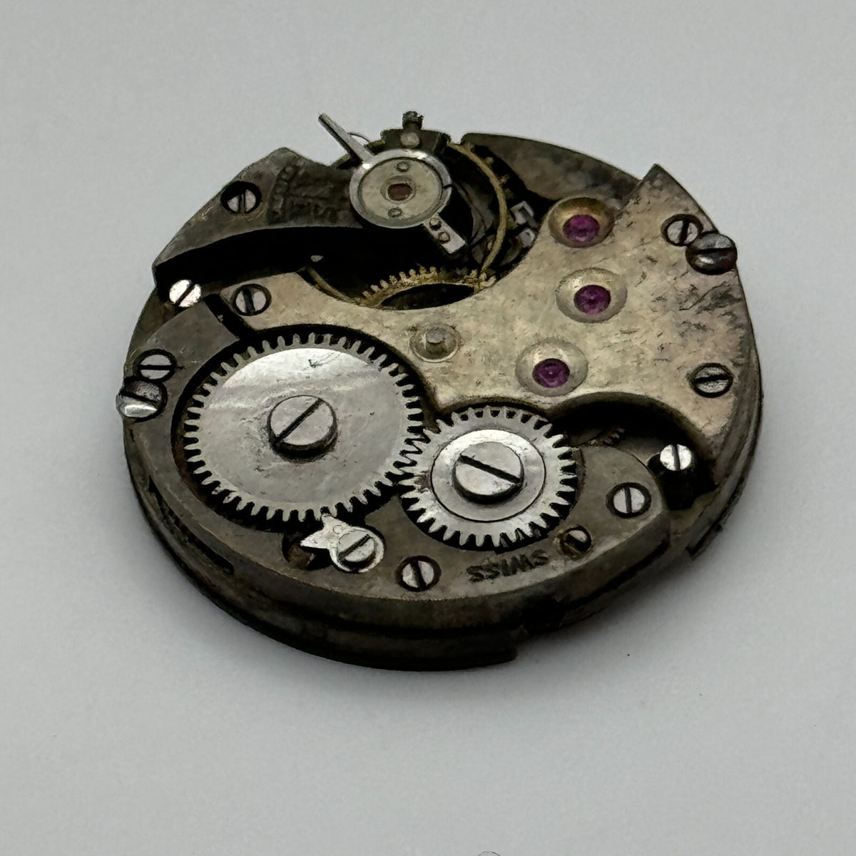 Cal 8028 Watch Movement Unidentified Manual Wind Swiss Vintage Parts 23.6mm