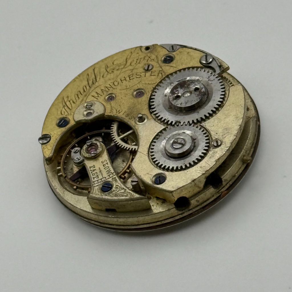 Lever Pocket Watch Movement - Arnold and Lewis - Parts / Repair 31.7mm