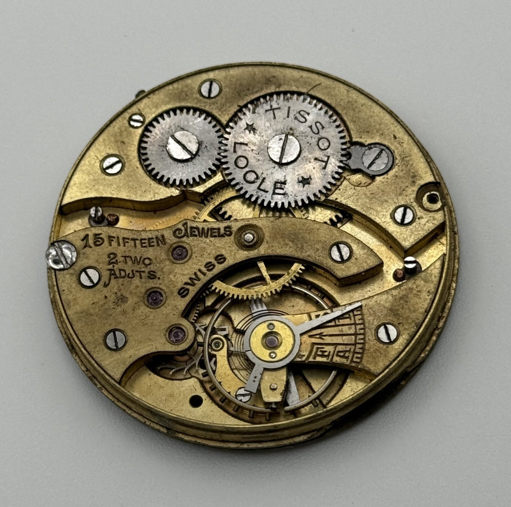 Swiss Lever Pocket Watch Movement - Tissot 18''' Hunter - Parts / Repair 41.4mm