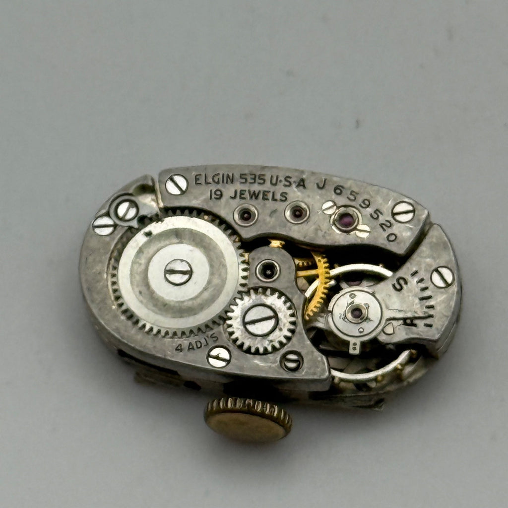 Lady Elgin Grade 535 Model 2 Watch Movement 1948 American Parts Repair 21/0s 