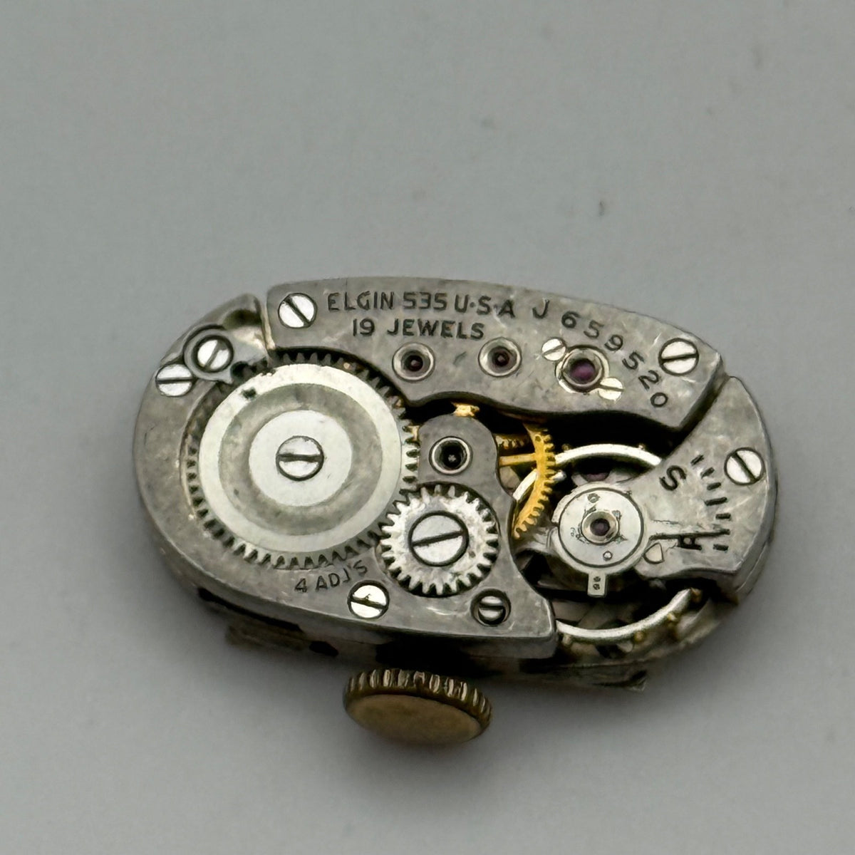 Lady Elgin Grade 535 Model 2 Watch Movement 1948 American Parts Repair 21/0s 