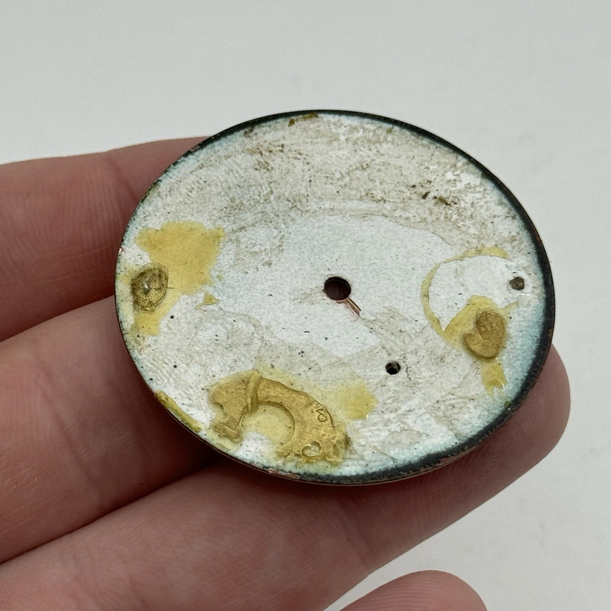 Antique Pocket Watch Dial 44.2mm Gustave Jacot Locle Beautiful Porcelain Spares