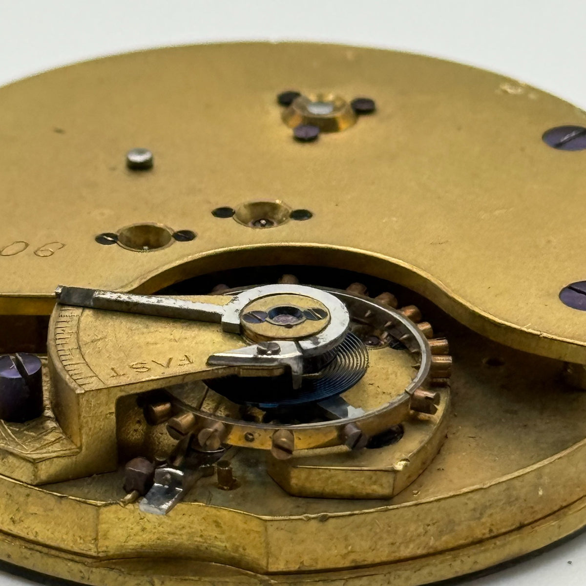 English Lever Pocket Watch Movement - Center Seconds - Parts / Repair 45.7mm