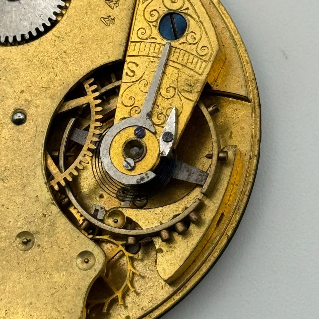 Swiss Lever Pocket Watch Movement - W&E Terry Manchester - Parts / Repair 43.1mm