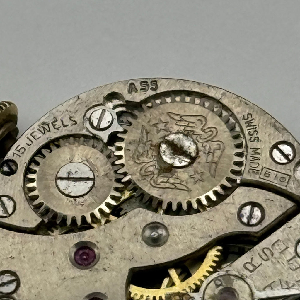 Peseux 220 Watch Movement Rotary 15 Jewels Swiss Manual Wind Parts Repair 19.7mm