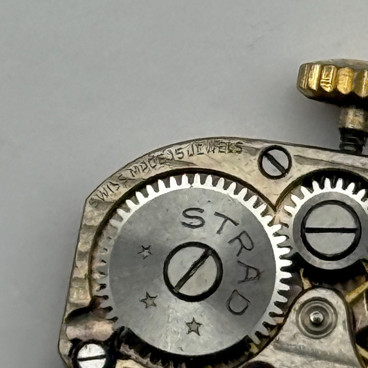 Strad Watch Movement 15 Jewels Swiss Manual Wind Vintage Parts Repair 12.6mm