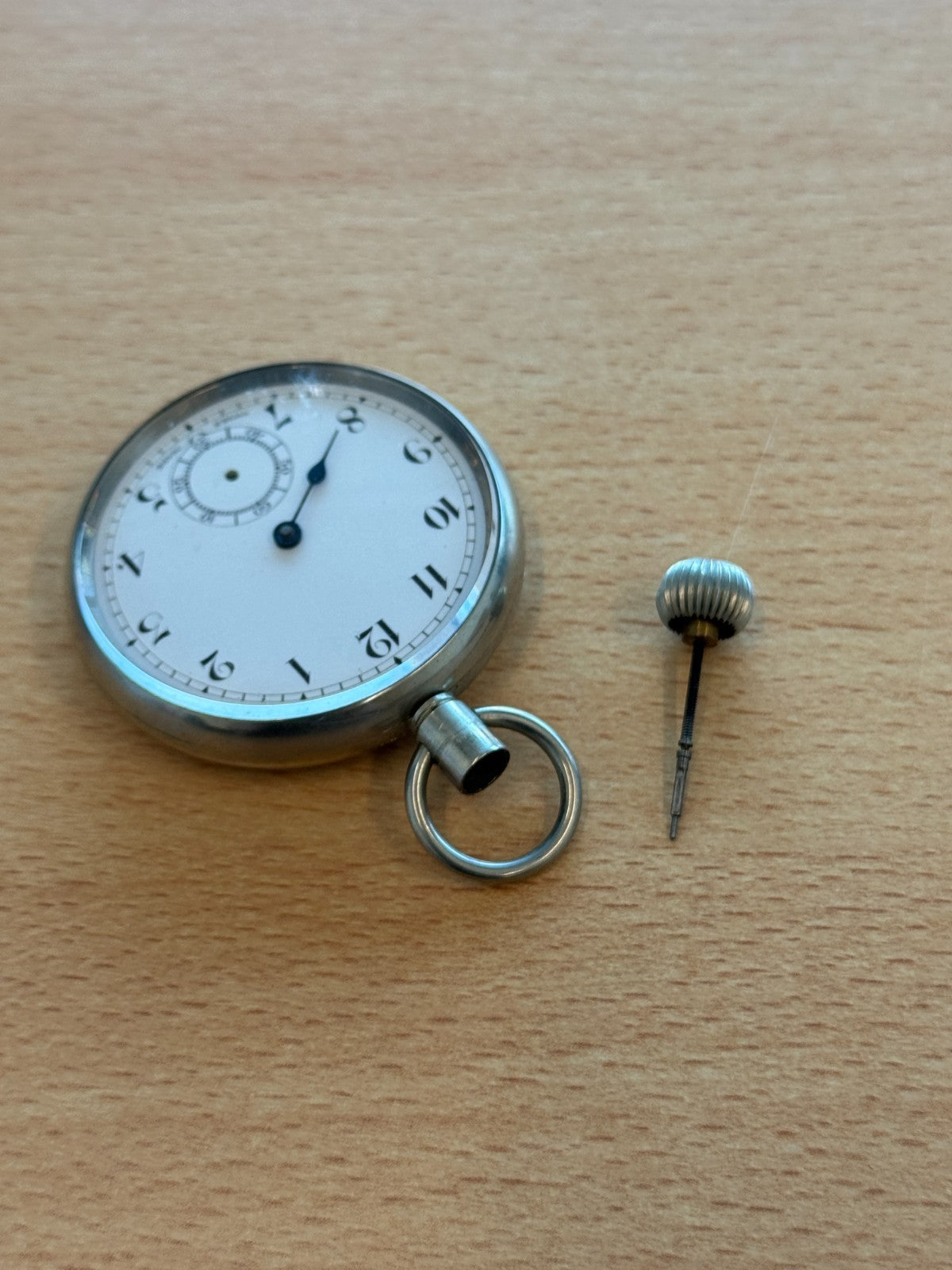 Very Interesting Unusual Movement Pocket Watch - Running - Open Face Swiss 15j