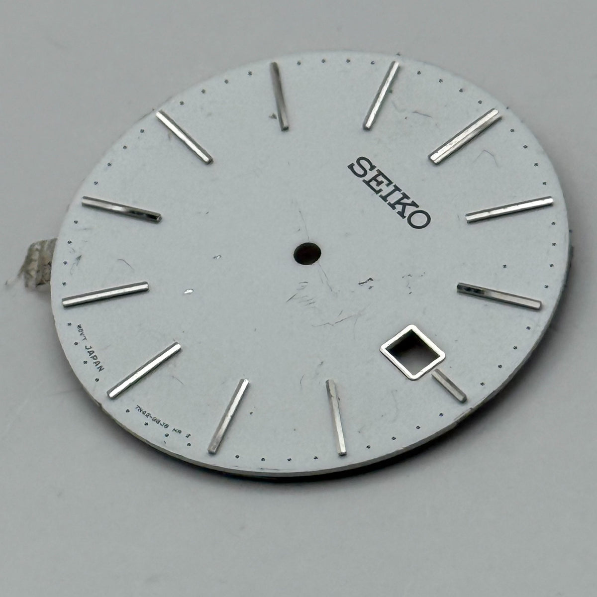 Seiko TN42-0Q38 Watch Dial White Japan Vintage Spare Parts Repair 31.5mm