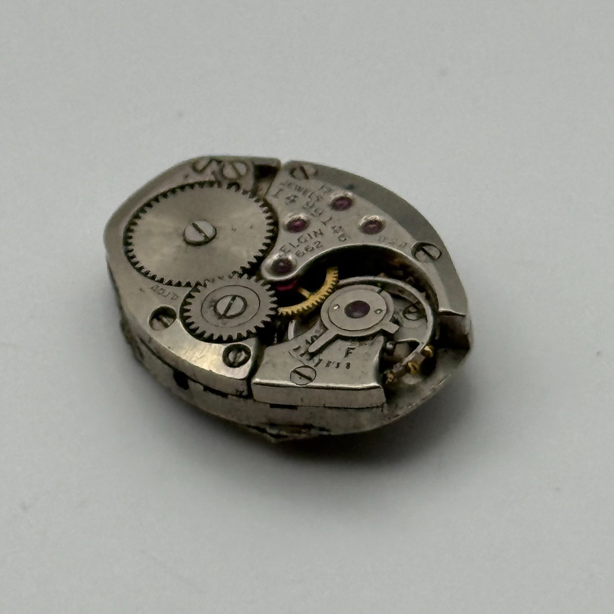 Elgin 662 Watch Movement 17 Jewels U.S.A. Manual Wind Parts Repair 14.2mm