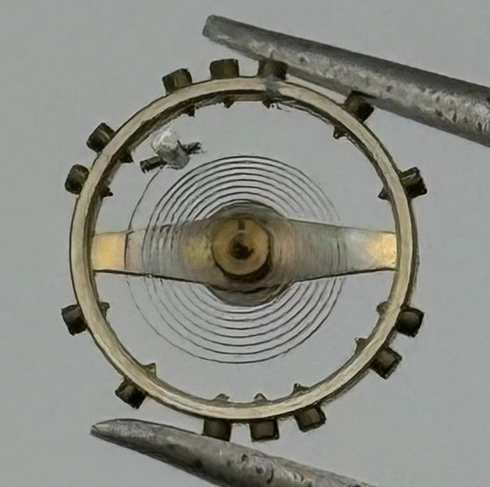 AS 655 Balance Wheel Complete And Spring 5¼’’’ 22 Watch Movement Parts NOS