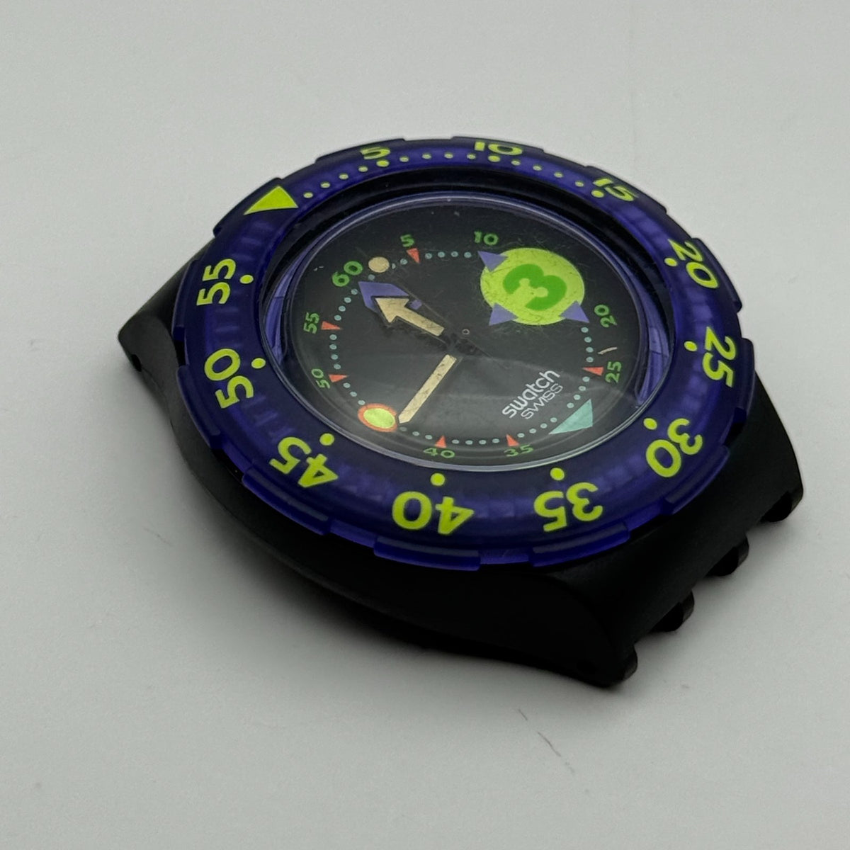Vintage Swatch Scuba 200 Watch SDB101 Captain Nemo 1991 ETA Quartz 40mm Parts 
