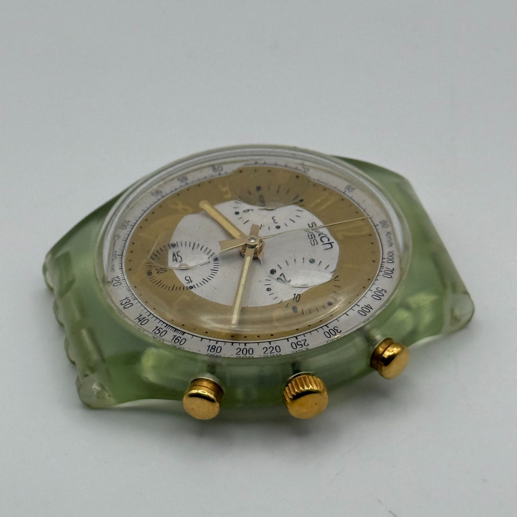 Vintage Swatch Chrono Watch SCG100 Golden Globe 1992 ETA Quartz Swiss 40mm Parts