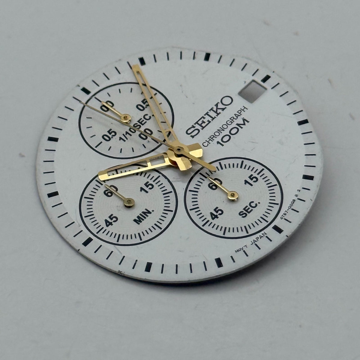 Seiko 4T57-0008 Watch Dial Chronograph 100M Japan Spare Parts Repair 29.4mm