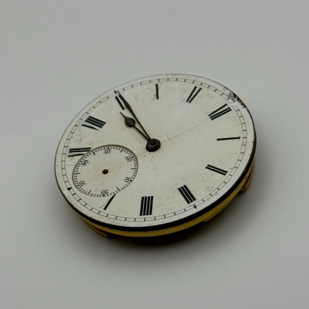 English Lever Pocket Watch Movement - Unidentified - Parts / Repair - 44.8mm