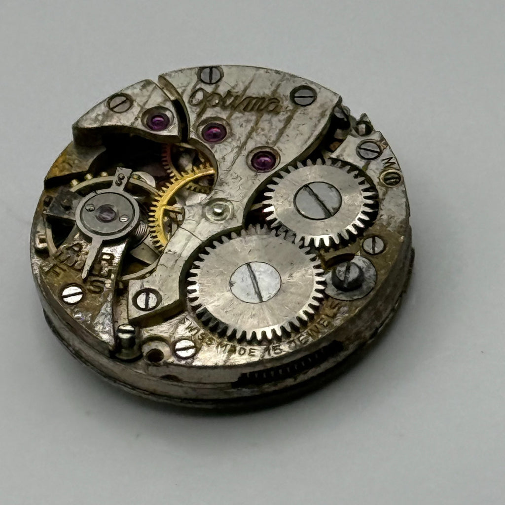 Optima Watch Movement 15 Jewels Swiss Subseconds Manual Wind Parts Repair 19.6mm