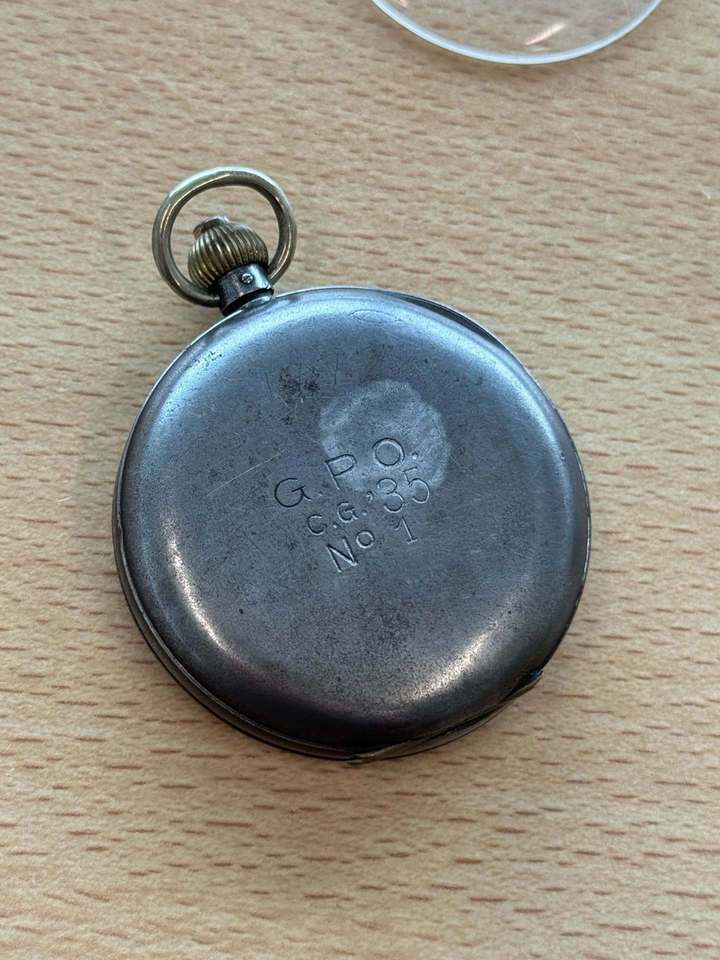 Centre Seconds Chronograph Pocket Watch For Post Office Antique GPO C.G 35 No 1