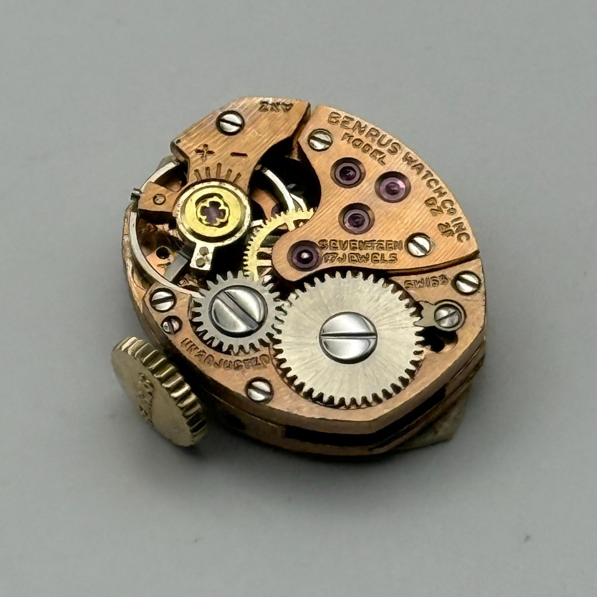 AS 1491 Watch Movement Running A. Schild Benrus DZ 2F Swiss 17 Jewels Parts 13mm