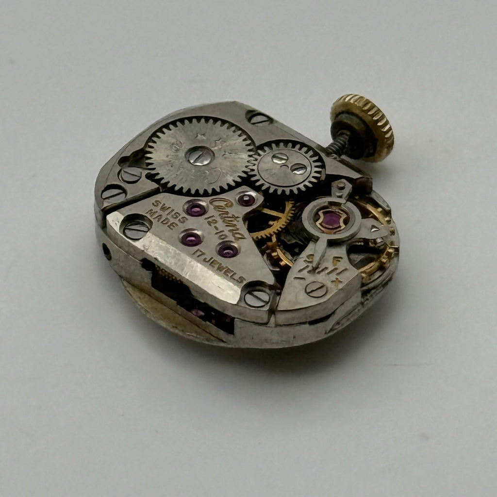 Certina 12-10 Watch Movement Running 17 Jewels Swiss Manual Wind Parts 12.1mm