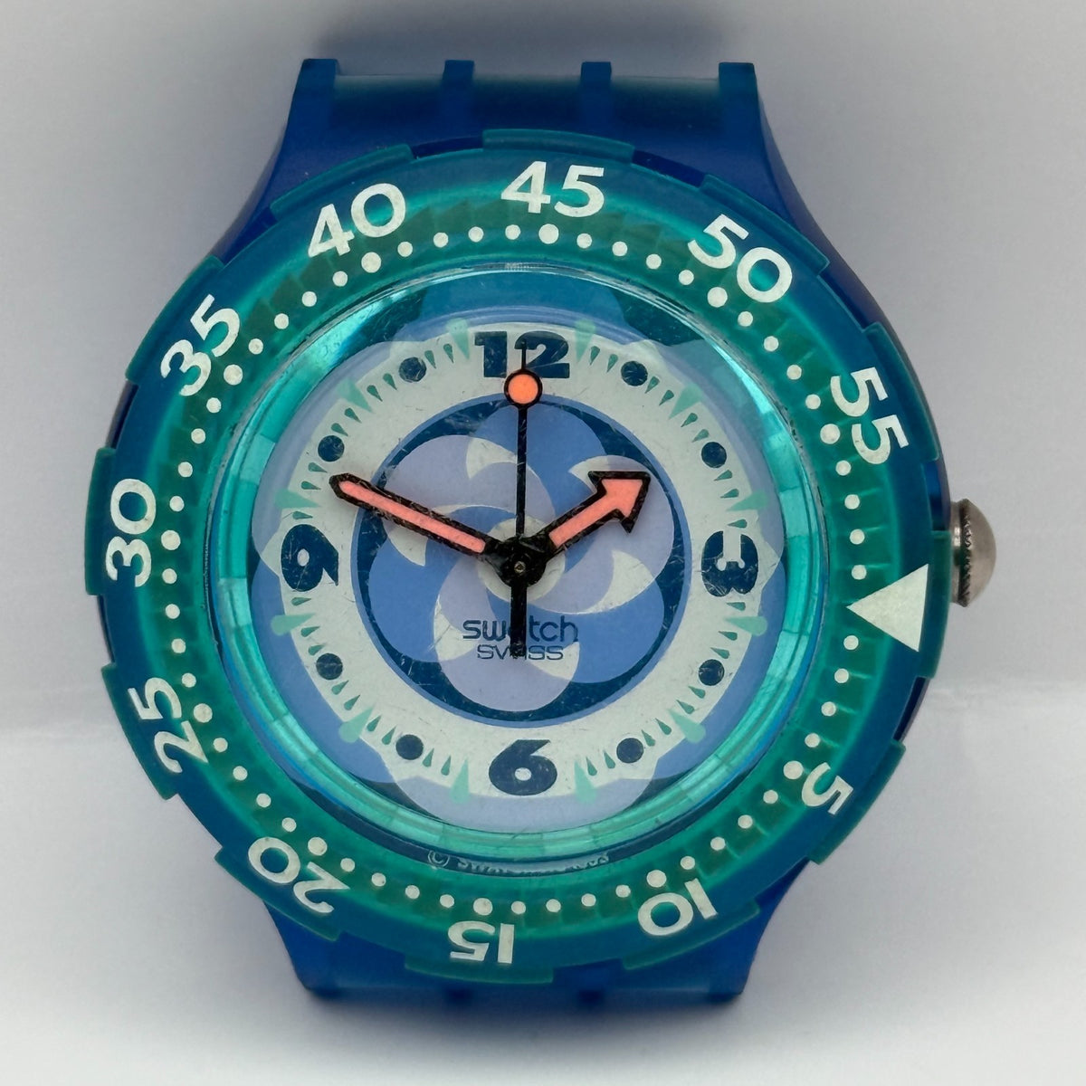 Vintage Swatch Scuba 200 Watch SDN110 Pacific Beach 1994 ETA Quartz 40mm Parts 