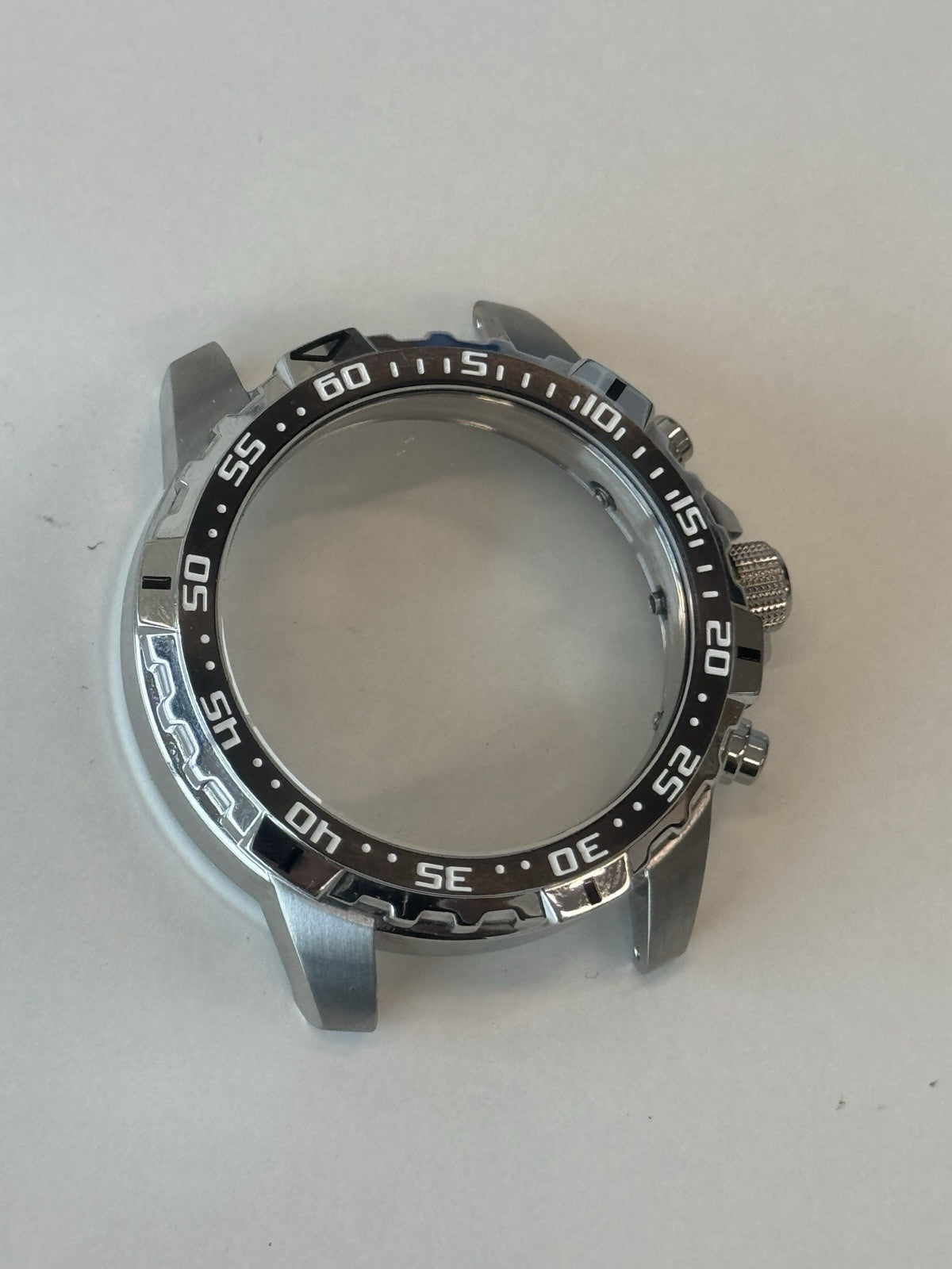 Seiko V172-0AT0 Watch Case - Solar Chronograph - New Old Stock - Rotating Bezel