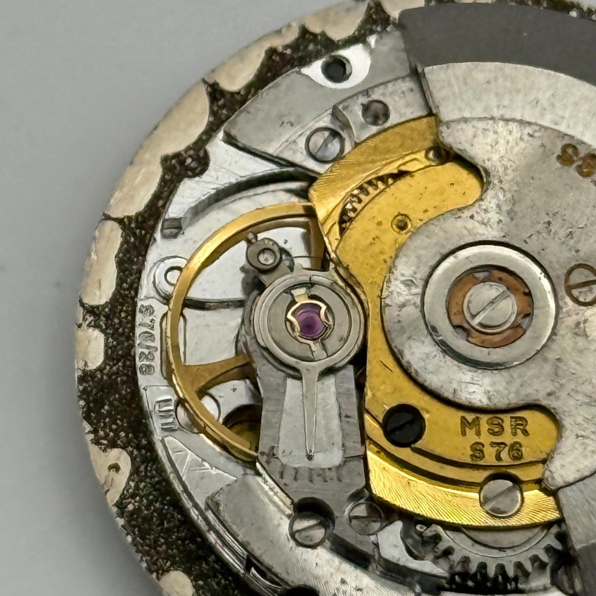 MSR S76/28 Watch Movement Garrard Date 21 Jewels Swiss Automatic Parts 25.9mm