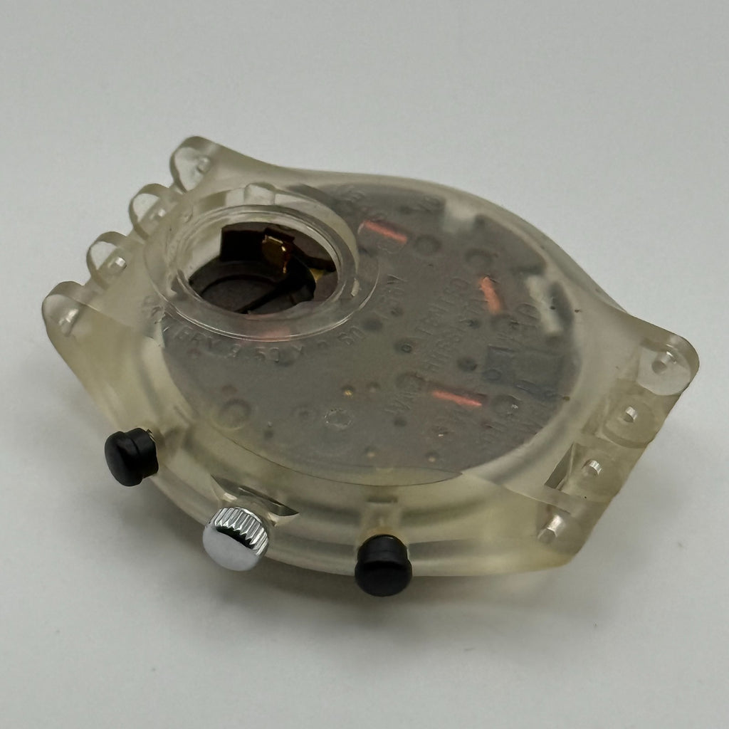 Vintage Swatch Chronograph Watch SCK110 See Through 1995 ETA Quartz Swiss Parts
