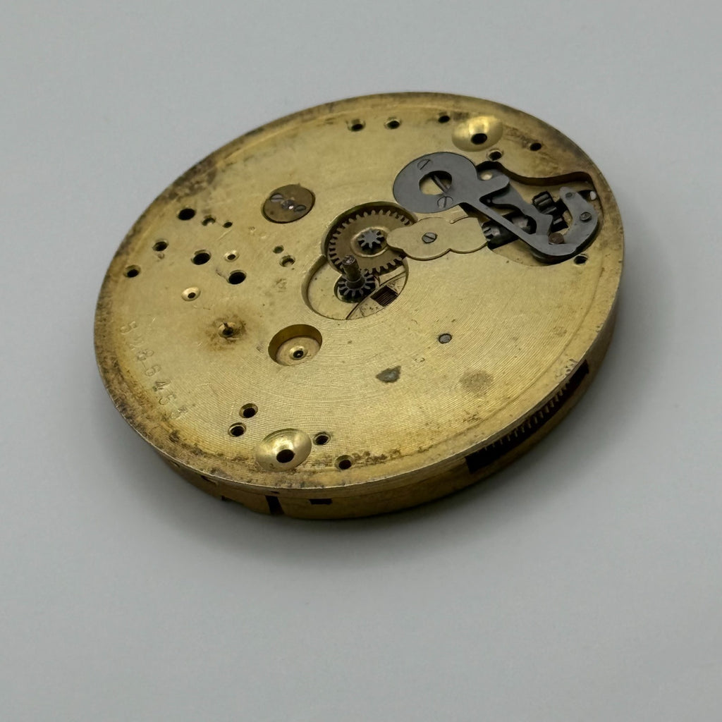 Swiss Lever Pocket Watch Movement - Unidentified - Parts / Repair 42.3mm