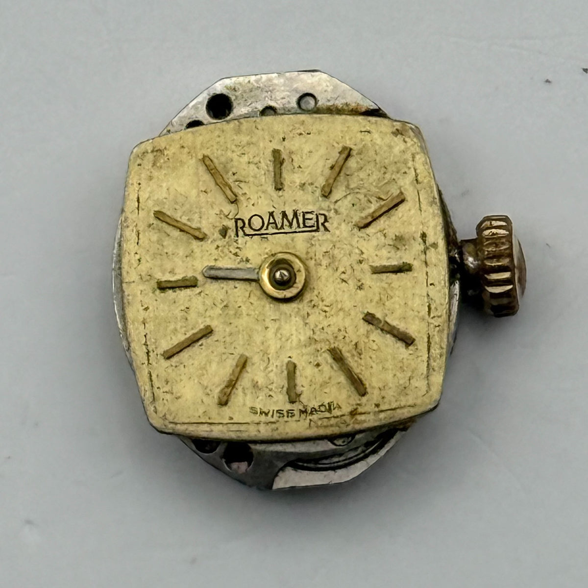 MST 466 Watch Movement Roamer 19 Jewels Swiss Manual Wind Parts Repair 13.1mm