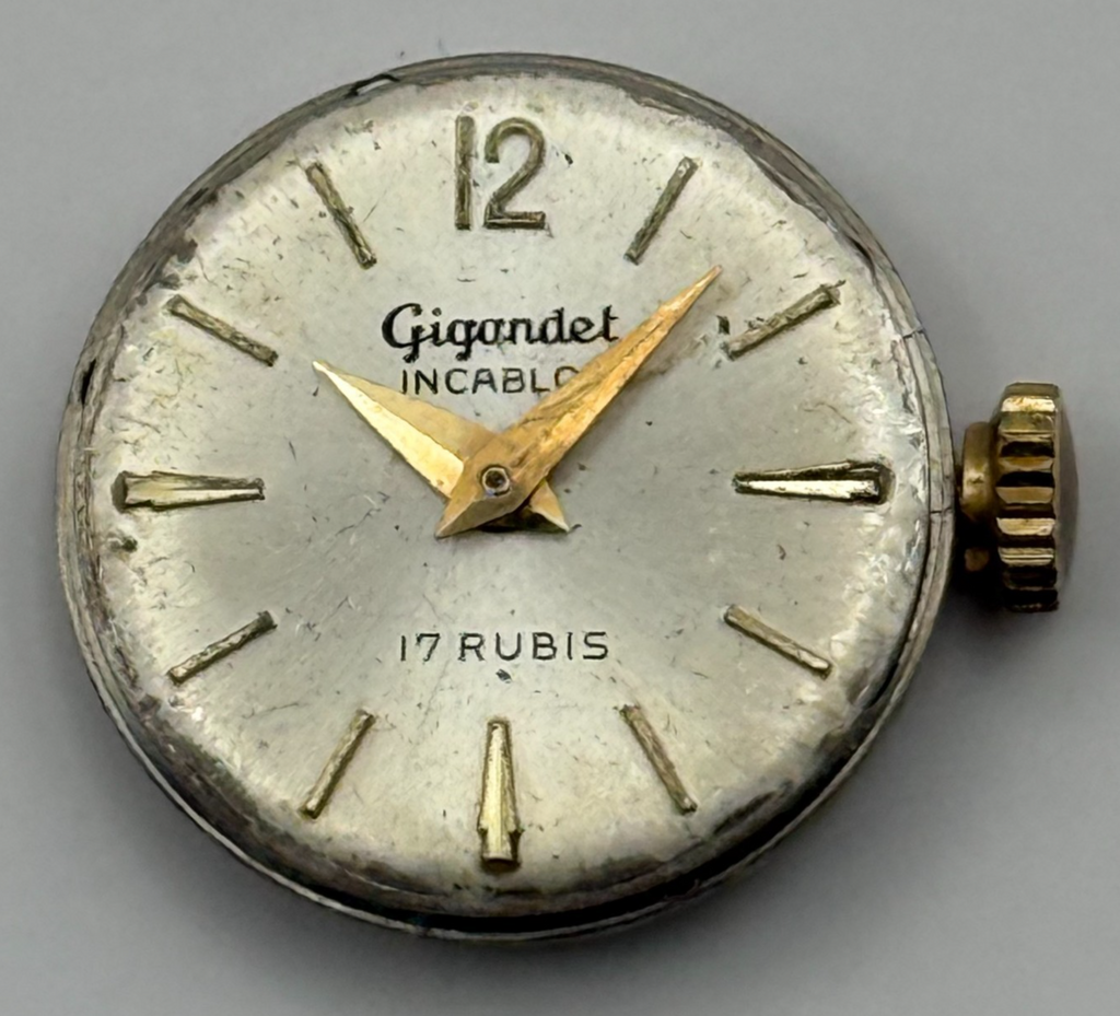 FHF 34 Watch Movement Gigandet Incabloc 17 Rubis Ladies Manual Wind Parts 17.4mm
