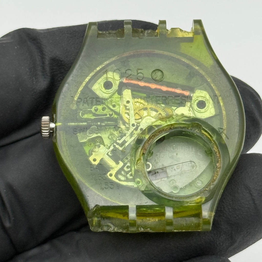33mm Vintage 1990 Swatch Franco GG110 Watch UNTESTED PARTS REPAIR