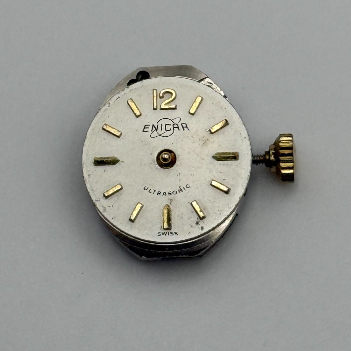 Enicar 672 Watch Movement - Running - For Parts / Repair
