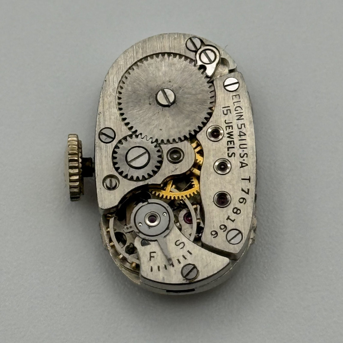 Elgin Ladies Grade 541 Watch Movement - Model 2 - Running - For Parts / Repair