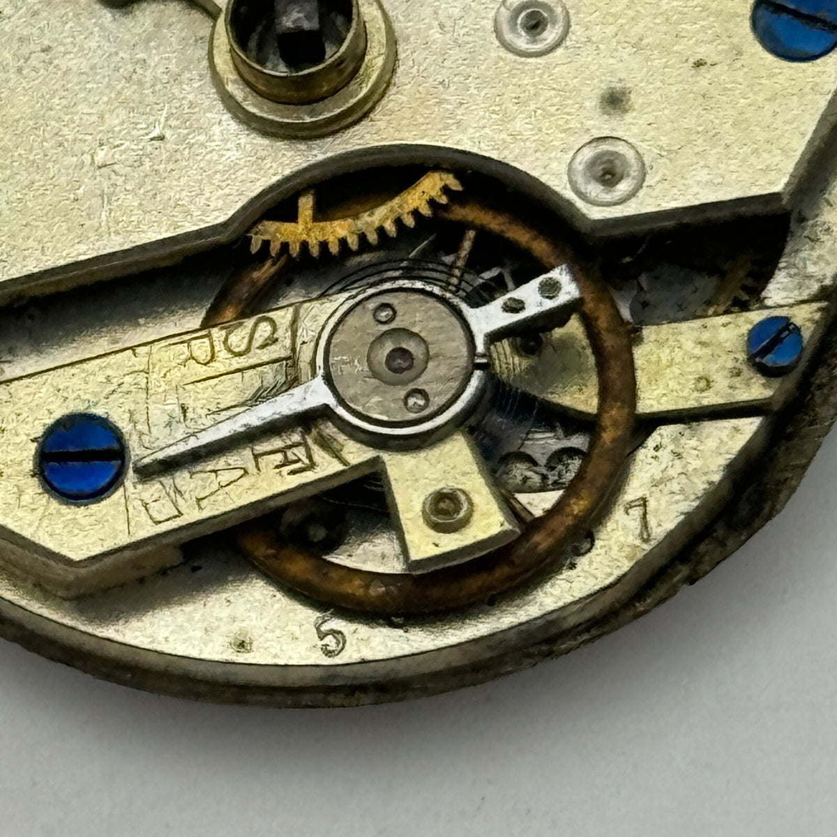 Antique Pocket Watch Movement Key Wound Unidentified Parts Repair Spares 36.2mm