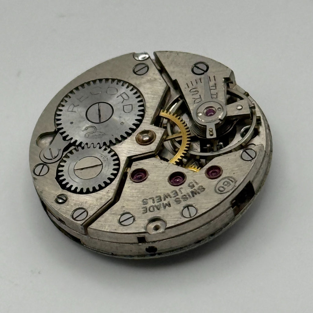 Record 160 Watch Movement - Sub Seconds 15 Jewels - For Parts / Repair - 21.9mm