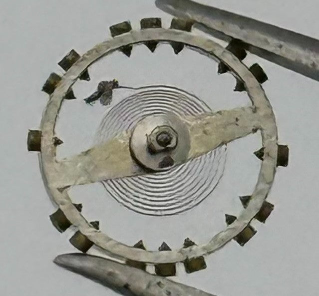 PUW 70 73 Balance Wheel Complete And Spring 5’’’ Renata 517 Watch Movement Parts