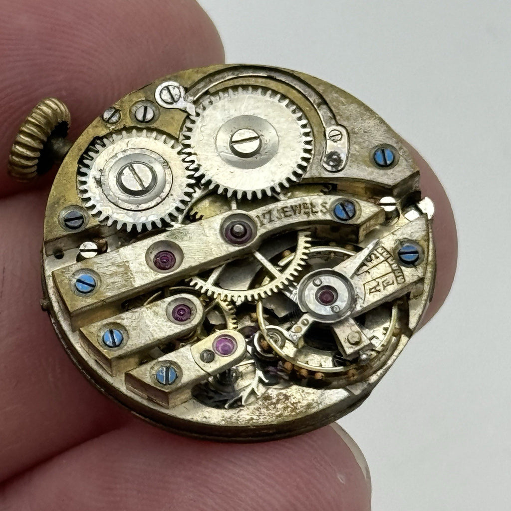 Unidentified High Grade Watch Movement - 17 Jewels - For Parts / Repair - 24.9mm