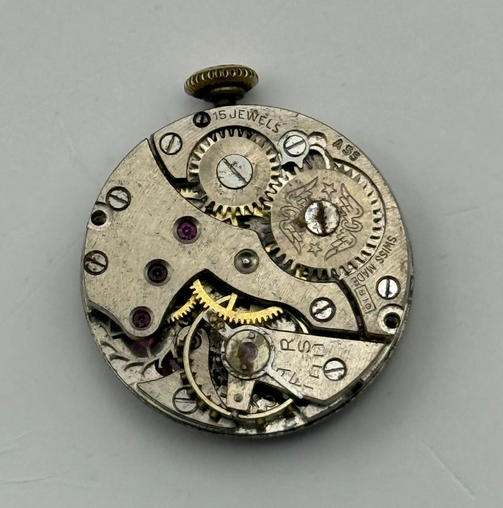 Peseux 220 Watch Movement Rotary 15 Jewels Swiss Manual Wind Parts Repair 19.7mm