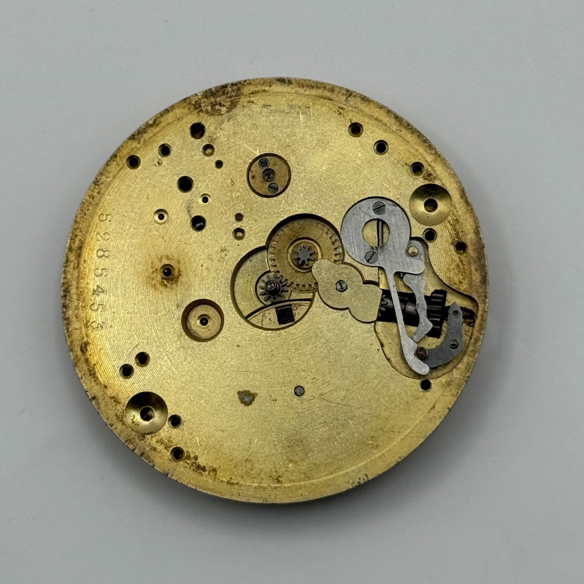 Swiss Lever Pocket Watch Movement - Unidentified - Parts / Repair 42.3mm