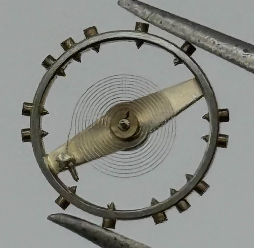 Lanco 804 Balance Wheel Complete And Spring 230 Progress Watch Movement Parts