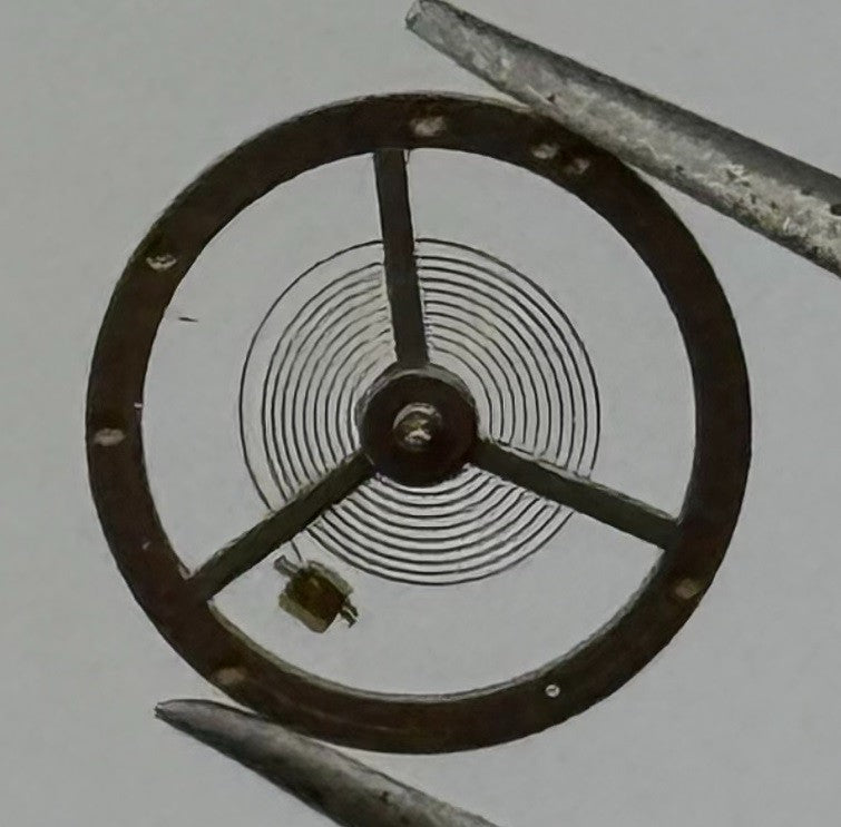 EB 1504 1599 Balance Wheel Complete And Spring Renata 455 Watch Movement Parts