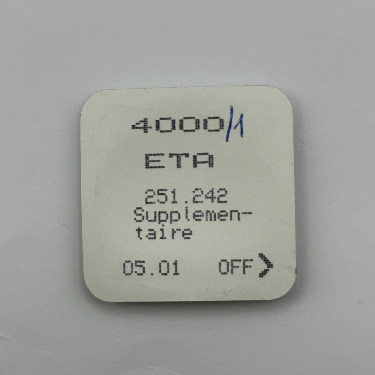 ETA 251.242 Supplementaire Circuit Part - New Old Stock - Watch Movement Parts