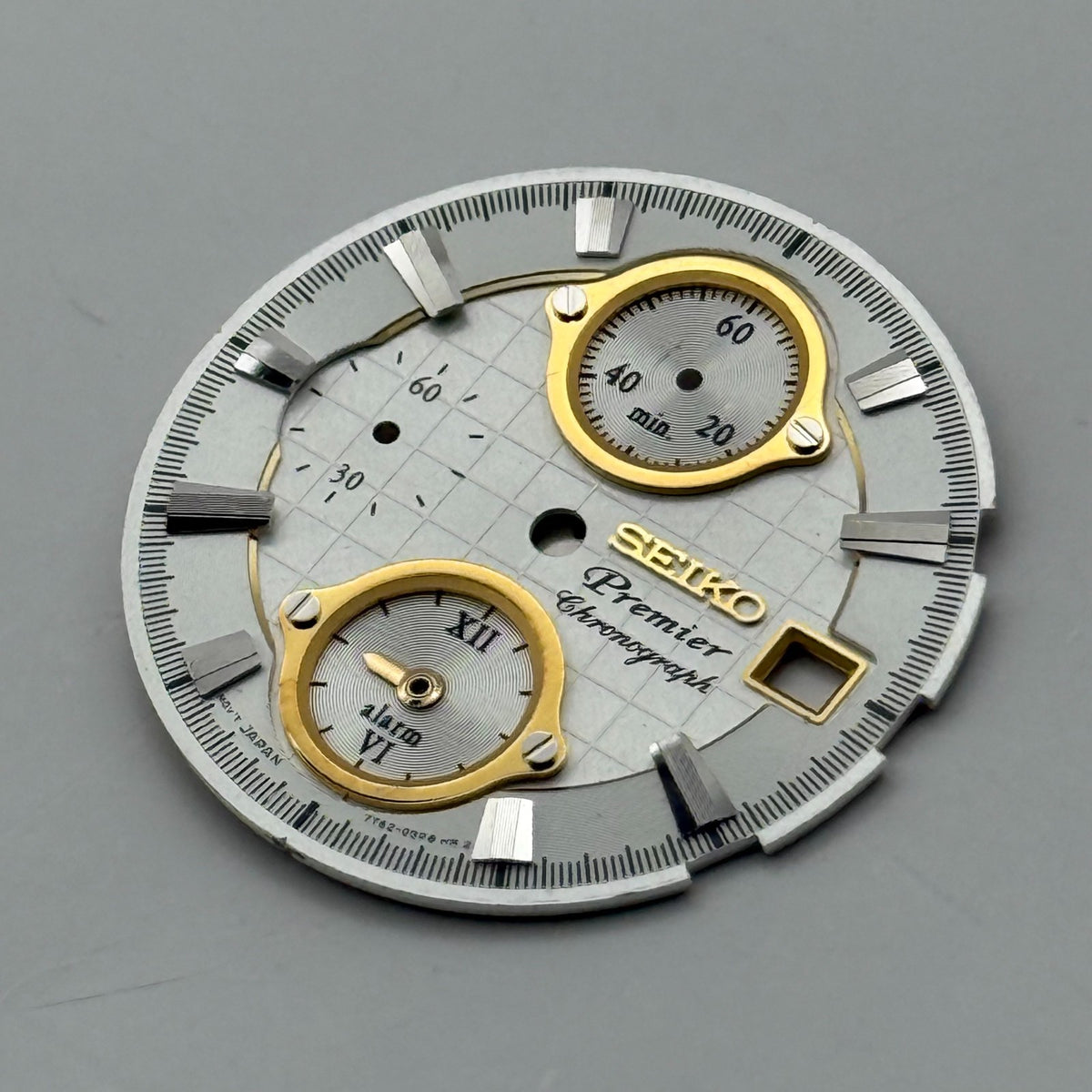 Seiko 7T62-00P8 Watch Dial Premier Chronograph Alarm Spare Parts Repair 28.9mm