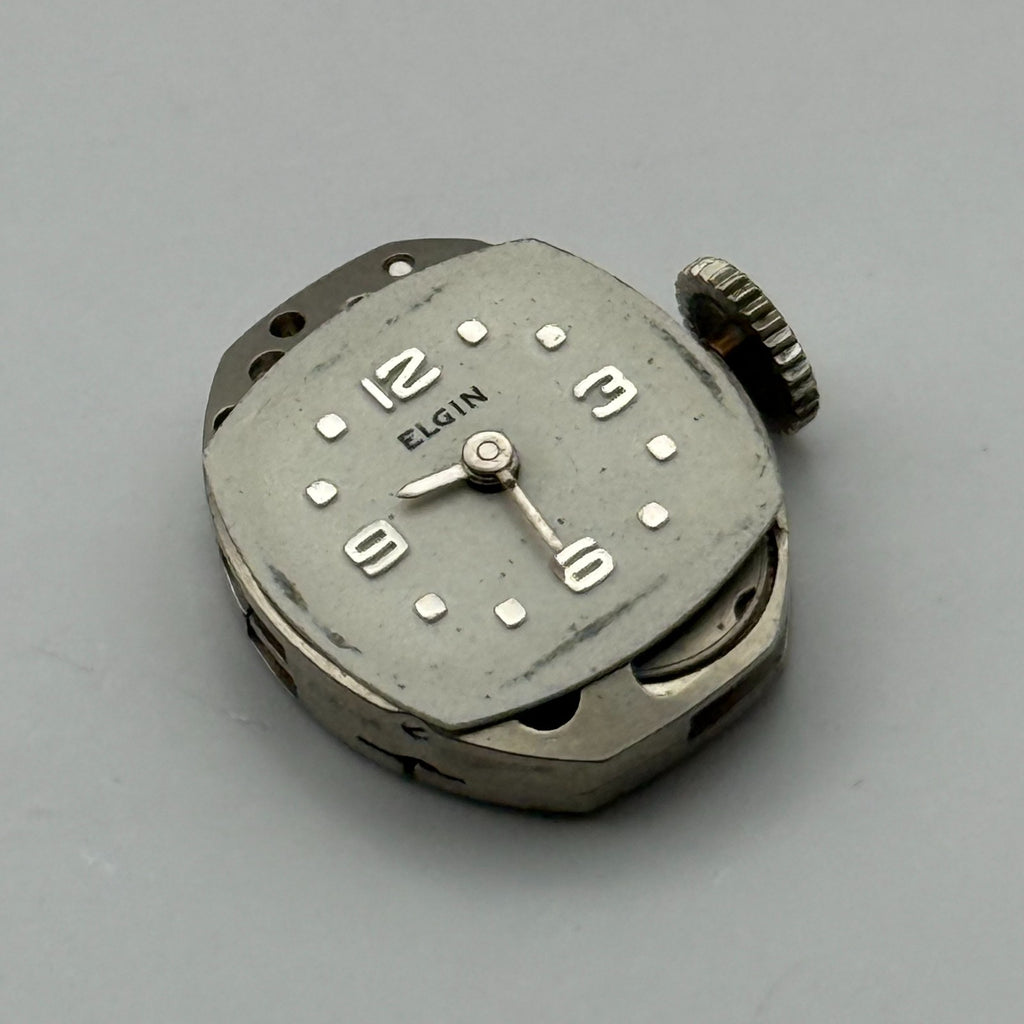 Elgin 744 Watch Movement 19 Jewels USA Manual Wind Vintage Parts Repair 13.6mm