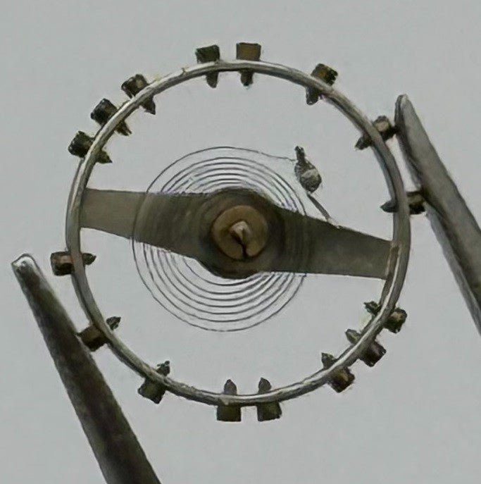 Cyma 384 Balance Wheel Complete And Spring 6¾-8''' 93 Watch Movement Parts NOS